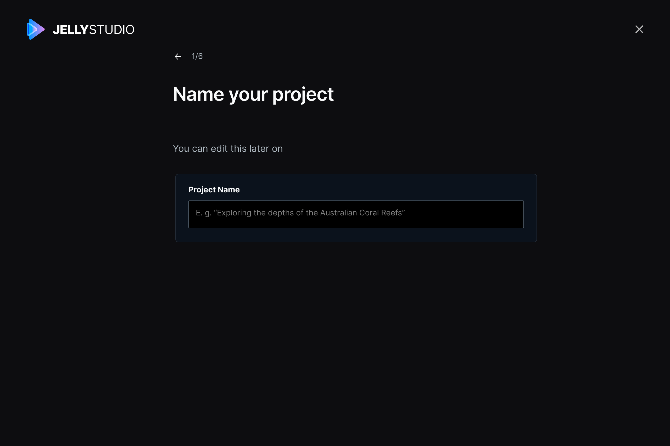 JellyStudio get started — platform connection
